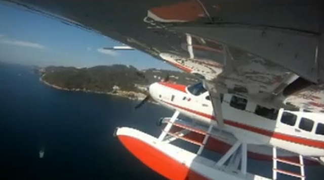 Vuelo sobre la playa